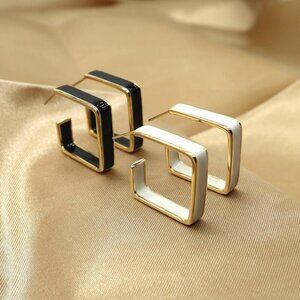 Gold A Sparkly Geometric Dangle Drop Trendy Statement Jewelry Earrings for Women